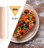 Patelai Small Wooden Rolling Pin, Dumpling Dough Roller Wooden Mini Rolling Pins Kitchen Utensil Tool for Fondant, Pasta, Bread, Pastry, Cookies, Pizza, Pie, Cylinder Style, 6.3 Inch (30 Pieces)