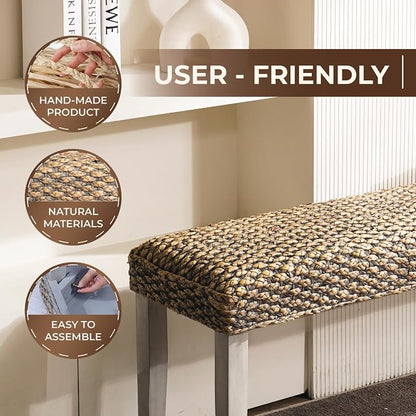 Solid Wood Acacia Indoor Bench - Image 5