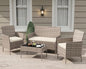 GarveeLife 4-Piece Patio Furniture Set, Rattan Outdoor Furniture by GarveeLife