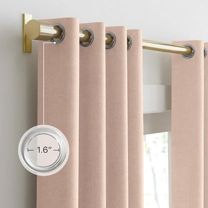 NICETOWN 100% Absolutely Blackout Linen Curtains - Image 4