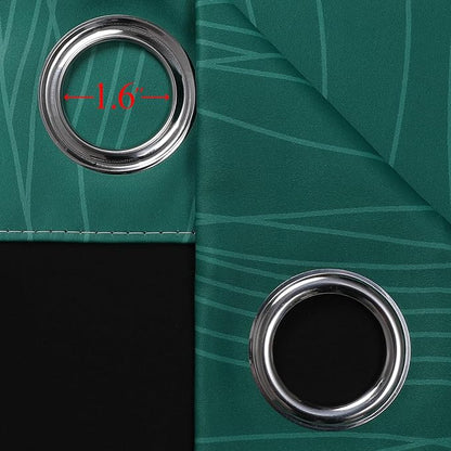 Green and Greyish White Blackout Curtains 52Wx54L 2 Panels | Ombre Curtains - Image 7