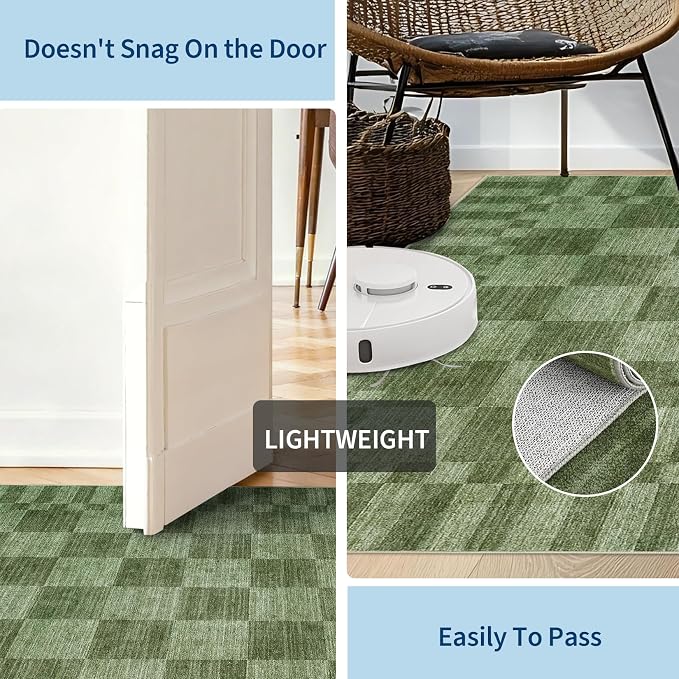 GarveeHome Checkered Washable 2x3 Rug Small Area Rugs Non-Slip - Image 8
