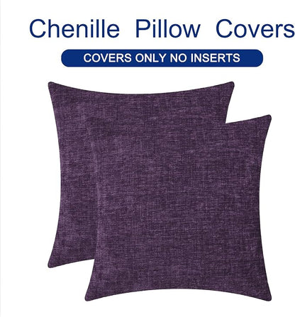 CaliTime Decorative Couch Throw Pillow Covers 20 X 20 Inches Plum Purple | Pack - Image 6