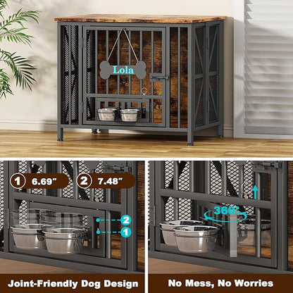 Easycom Dog Crate Furniture, 31.5" Assembly-Free Dog Crates - Image 6