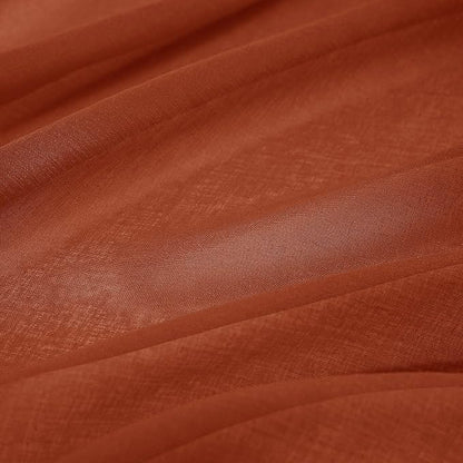 MIULEE Boho Fall Terracotta Linen Textured Sheer Curtains 42W×45L Kitchen | - Image 4