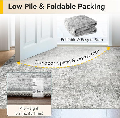 RELEANY Washable 6'x8' Abstract Area Rug - Image 7
