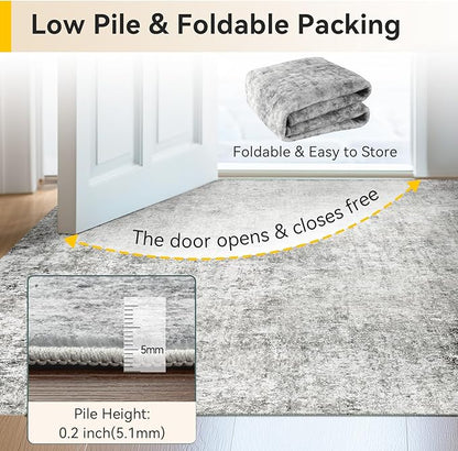 RELEANY Washable 5'x7' Abstract Area Rug - Image 7