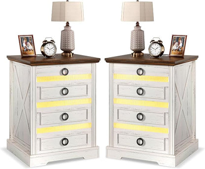 Farmhouse Night Stand Set 2 by ACTKISS