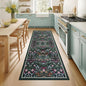 PLHXFR 2x6 Washable Runner Rug：Floral Indoor Kitchen Carpet Dark Green | by PLHXFRSoftAreaRugs