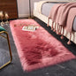 EasyJoy Ultra Soft Fluffy Faux Fur Rug, 2x6 ft Rectangle, Blush Pink | Chair by EasyJoy