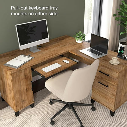 Bush Home 60-Inch L-Shaped Desk - Image 7