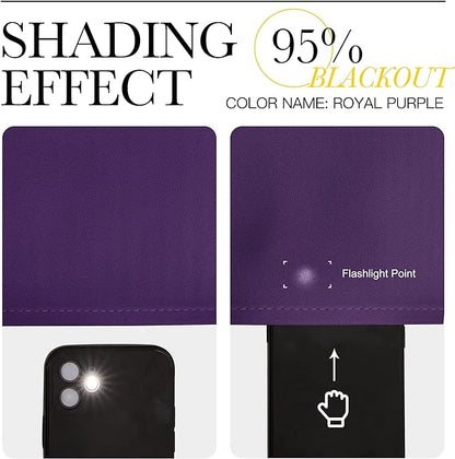 NICETOWN Royal Purple Blackout Curtains 102 inches Length - Image 4