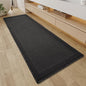 RESARE Waffle Bathroom Runner Rugs, Non Slip Boho Bath Mat 24"x72" Black | Long by Resare