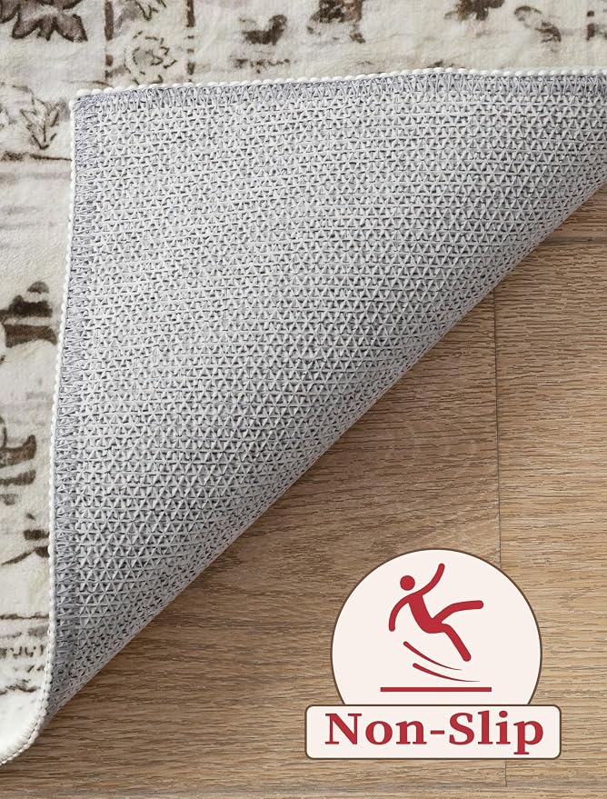 SERISSA 2x6 Washable Non Slip Boho Runner Rug - Image 4