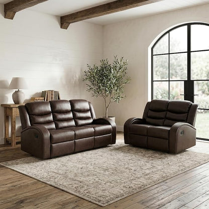 Recliner Sofa Set 3 Piece Living Room Furniture Set Couch Sectional Leather - Image 4