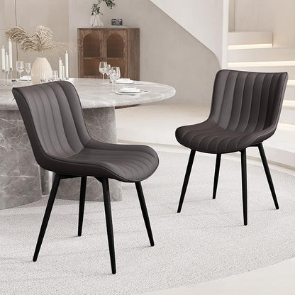 YOUNUOKE Dining Chairs Set of 2 Upholstered Mid Century Modern Kitchen Chair by YOUNUOKE