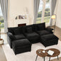 GOSUHI 108" U Shaped Couch, Modular Sectional Sofa, 3-Seater Comfy Cloud Couch by GOSUHI