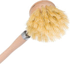 REDECKER 2-Pack Tampico Fiber Bristle 1-1/2-Inch All-Purpose Kitchen Dish Scrub Brush with Beechwood Handle - Wooden Brush for Dishes Replaceable Heads - Natural Dish Brush, Made in Germany