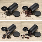 JUXYES 12 Pack Tea Tins Canister with Airtight Double Lids, 16 oz Loose Leaf Tea Storage Airtight Kitchen Canisters Tins Can Box for Storage Loose Tea Coffee Herbs and Spices, Black