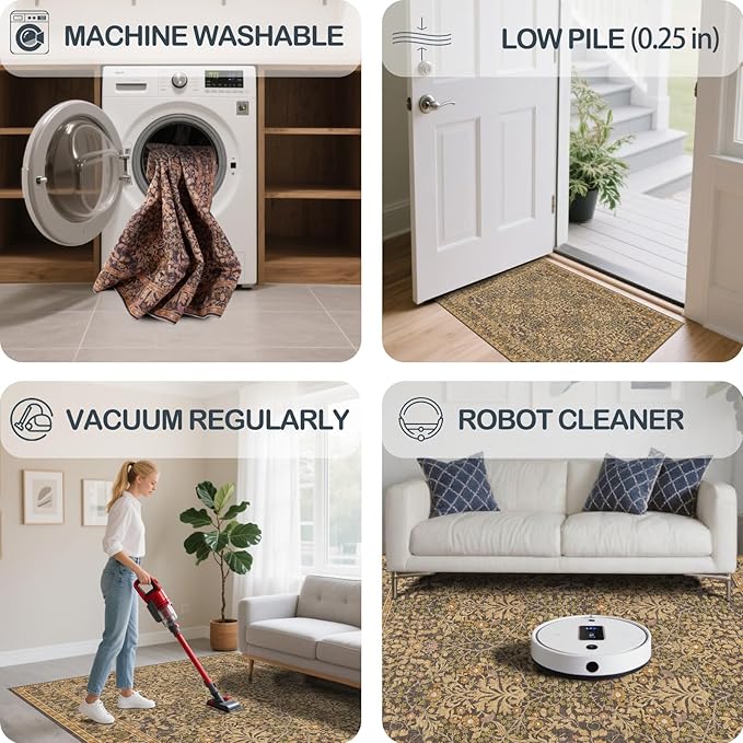 Washable 2'6" x 8' Runners for Hallways, Non Slip Long Floor Runner for Kitchen - Image 5