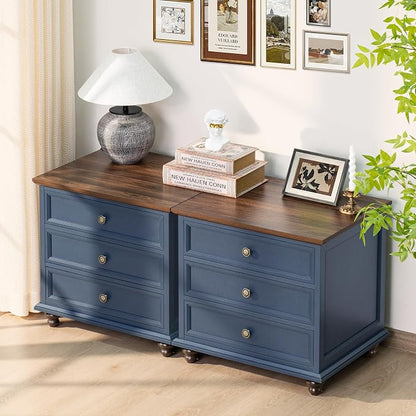 Joaxswe 24" Wide Farmhouse Night Stand Set of 2, Large End Table - Image 8