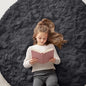 OLANLY Black Round Rugs for Bedroom by OLANLY