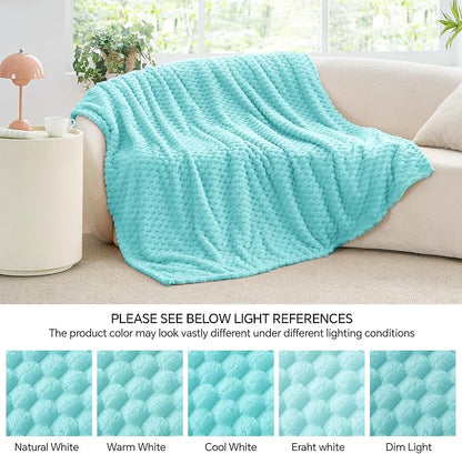 BEDELITE Aqua Twin Blanket for Couch, Soft Cozy Gifts for Women, 60 * 80 | 3D - Image 7