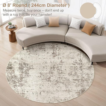 UERMEI 8ft Round Area Rug Living Room Rugs - Image 3