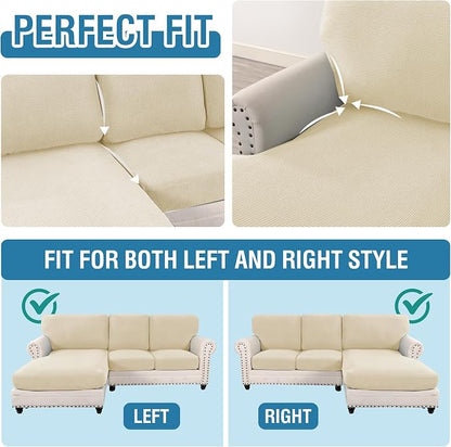 H.VERSAILTEX 2025 New Sectional Couch Covers 6 Pieces Stretch Sofa Covers - Image 5