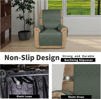 Easy-Going Recliner Chair Slipcover Reversible Sofa Cover Water Resistant Couch - Image 3