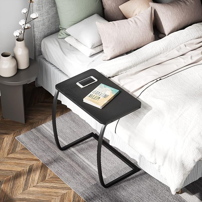 SRIWATANA Side Table, End Table, Vintage C-Shaped Couch Table - Image 4