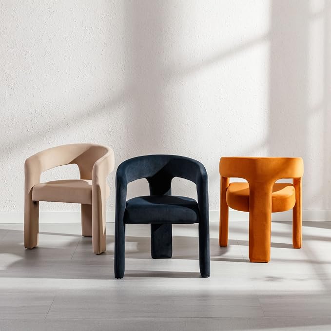 BESTANO Modern Velvet Fabric Upholstered Dining Chairs - Image 7