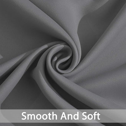 Yakamok Grey Room Darkening Curtains 84 inch Gray Sliding Door Drapes | 1 - Image 5