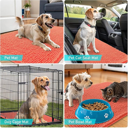OLANLY Dog Door Mat for Muddy Paws 70x24, Super Absorbent Chenille Mud Mat | - Image 7