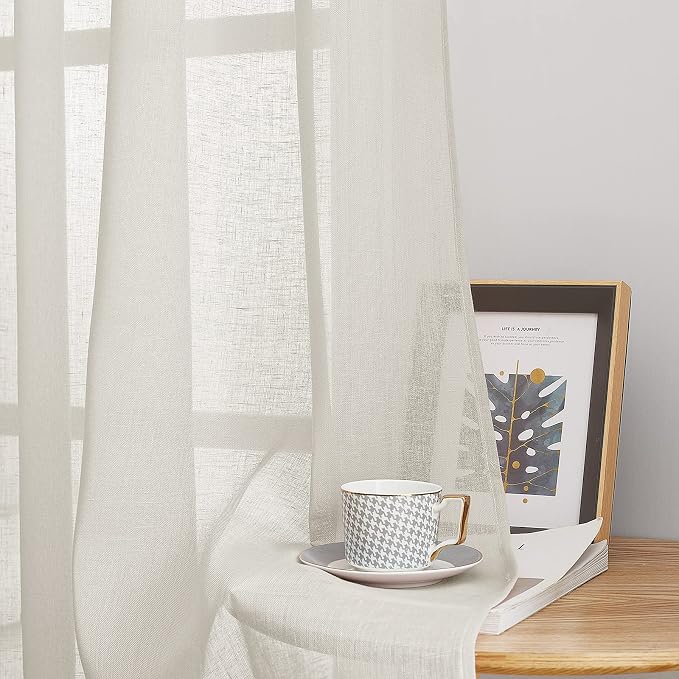 NICETOWN Natural Linen Curtains - Image 5