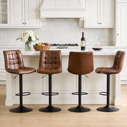 FIRAVOE Counter Height Bar Stools, Swivel Barstools Set of 4 by FIRAVOE