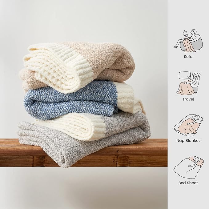 Snuggle Sac Queen Size Bedding Blanket Grey Color, Super Soft Warm Blankets - Image 7