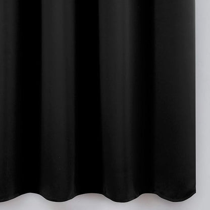 Blackout Curtains 52 x 84 inches Long Black Curtains Set of 2 Panels Thermal - Image 8