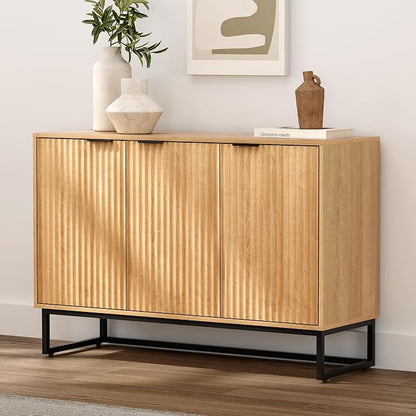 EYYTHUNG Fluted Storage Cabinet - Image 6
