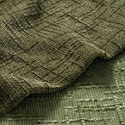 MIULEE Chenille Textured Throw Pillow Covers Olive Green 20x20 Set of 2 | - Image 2