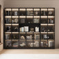 Mekminop Bookcase with Glass Doors and RGB Led Lights, Combination Display by Mekminop