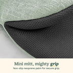 Cuisinart Mini Oven Mitts – 5.5” x 7” Heat-Resistant Kitchen Mitts for Oven with Non-Slip Neoprene Palm, Cotton Filling, and Fabric Loop – Durable Oven Mitt Set for Cooking & Baking (Sage)