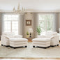 Oversized Accent Chair with Ottoman Set of 2, Upholstered Armchair with Extra by choairy