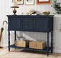 ARTPOWER Console Table with 2 Drawers, Retro Entryway Table with 2 Door by PowerofArtBetterforLife