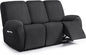 ANARACHON Leather Look Recliner Couch Cover, 8-Pieces Stretch Recliner Sofa by ANARACHON