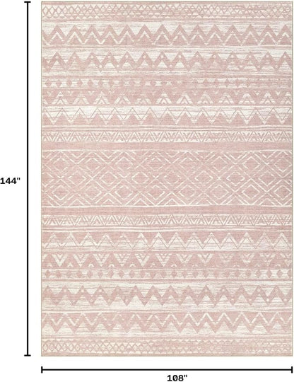 cotiled Boho 9x12 Area Rug for Living Room: Large Moroccan Washable Rug | Solve - Image 2