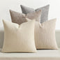 MIULEE Decorative Chenille Pillow Covers Neutral Beige 20x20 Pack of 4 | Modern by MIULEE