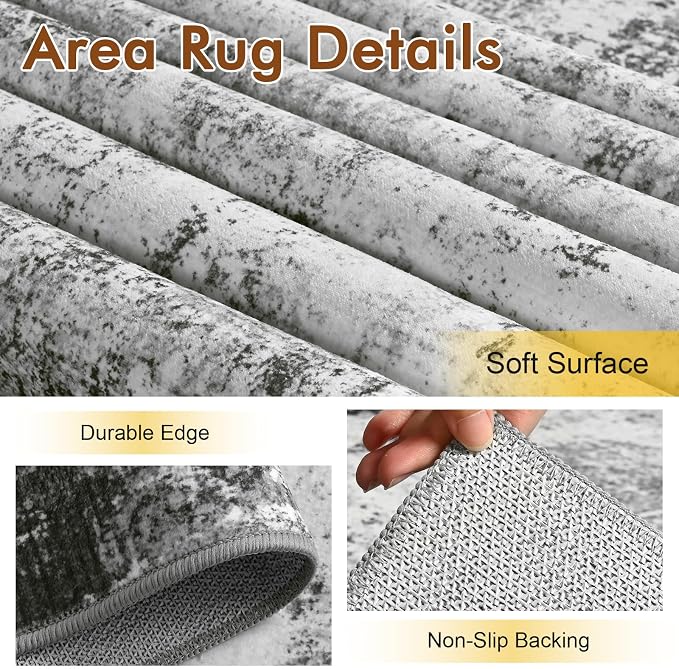 8x10 Ft Large Area Rugs for Living Room, Soft Non-Slip Washable Rugs Modern - Image 6