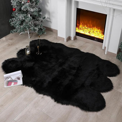 linmopm Faux Fur Sheepskin Rug, 4x6 ft | Shag Fluffy Fuzzy, High-Density Cushion by Limopmfauxfurproducts