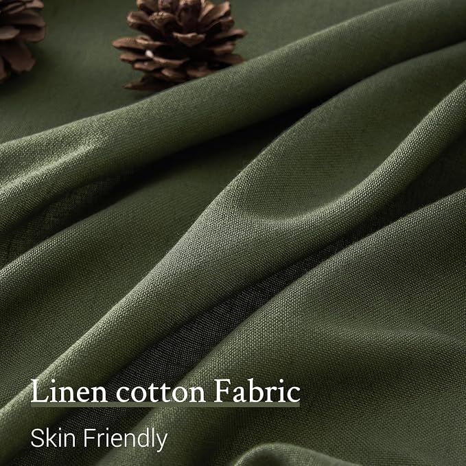 Topfinel Olive Green Pinch Pleated Curtains 108 Inch Length 1 Panels - Image 4